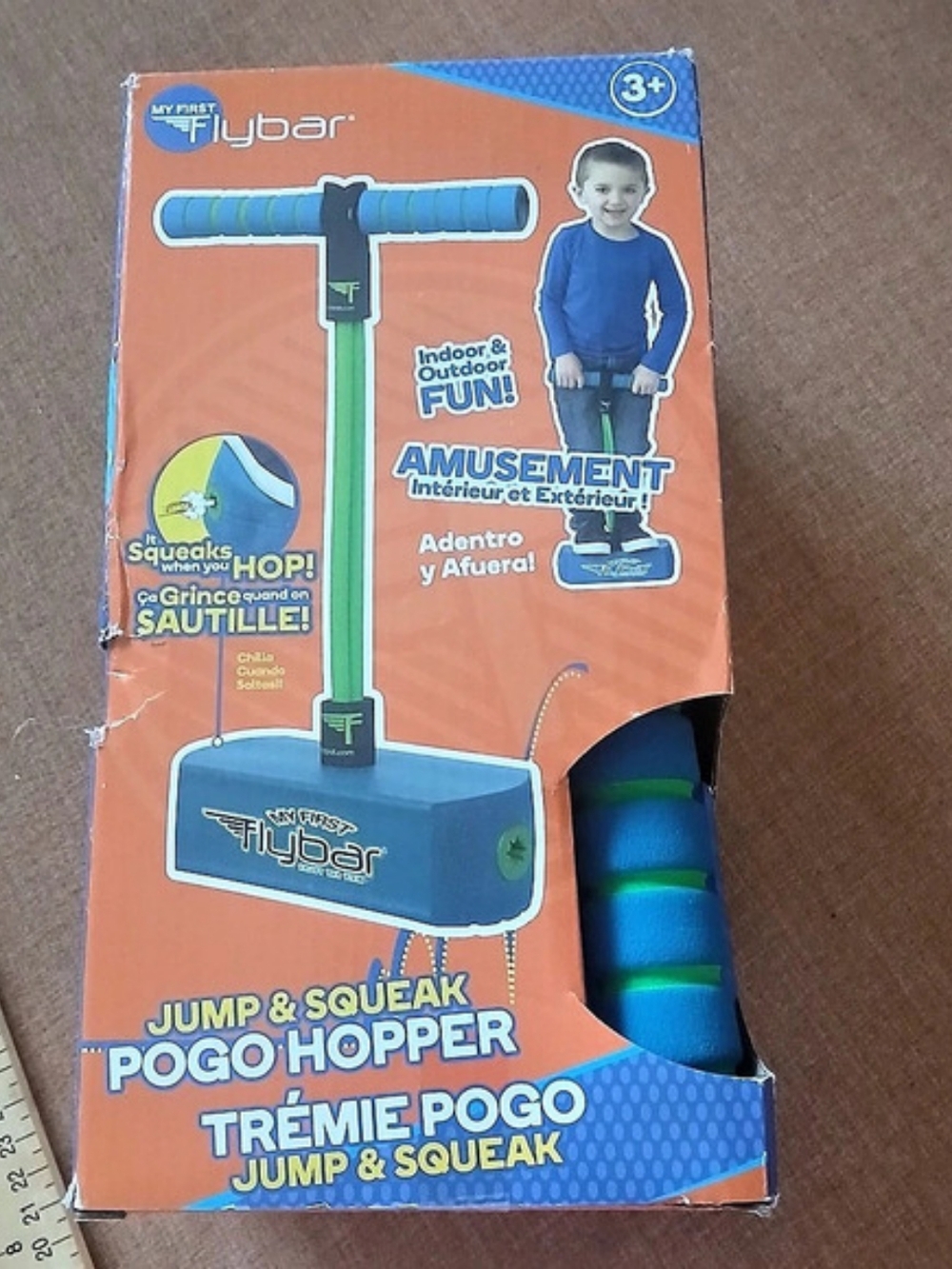 My First Flybar Pogo Hopper Kids Toy Blue & Green